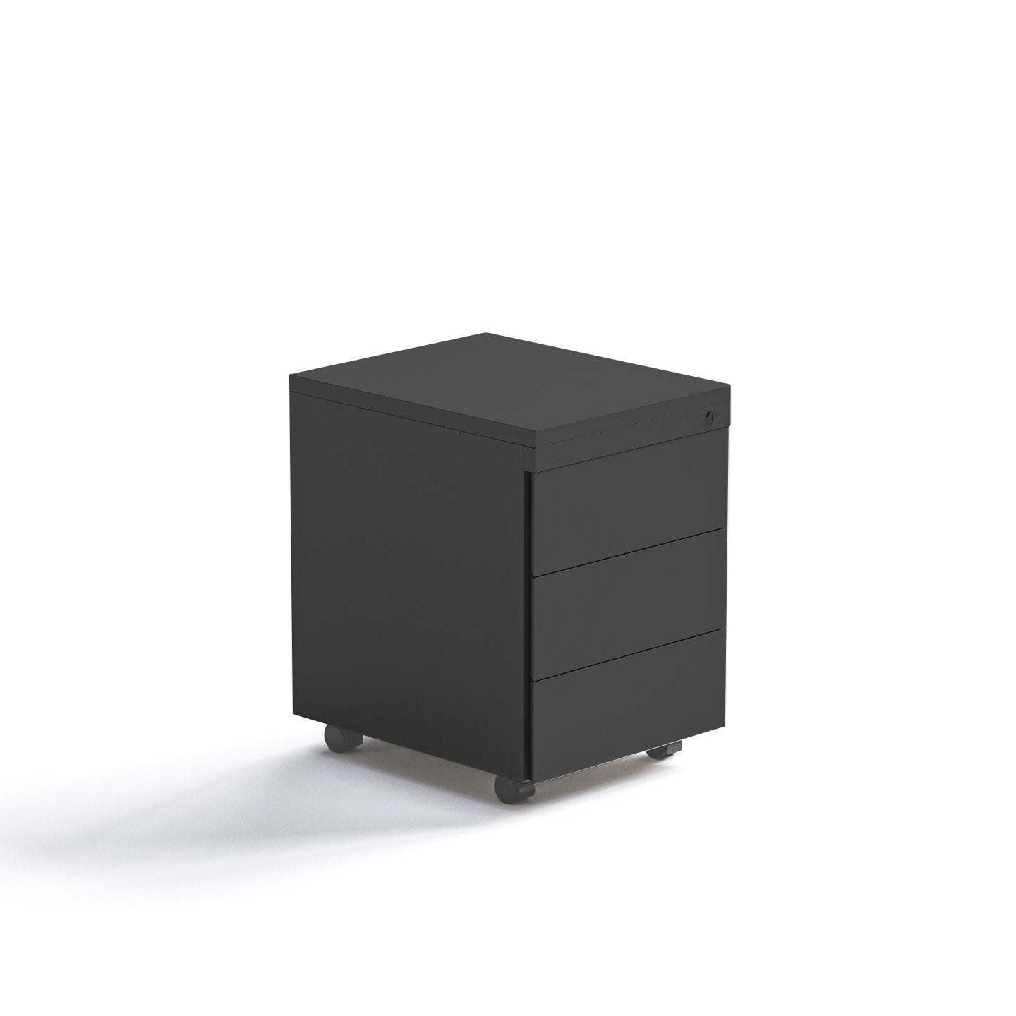 Cajonera Rodante Negra 3C - Medular Diseño Cajonera