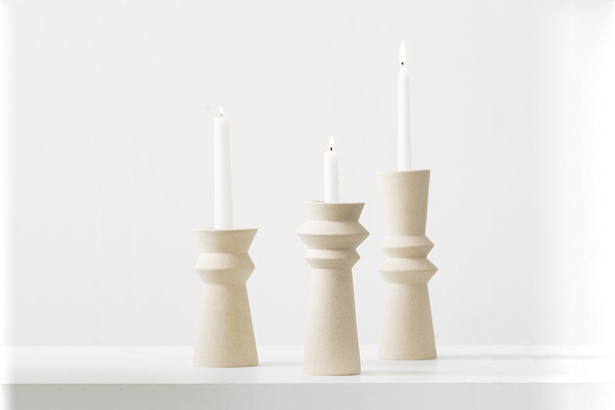 Set Candelabros Pliegue - Medular Diseño Jarron