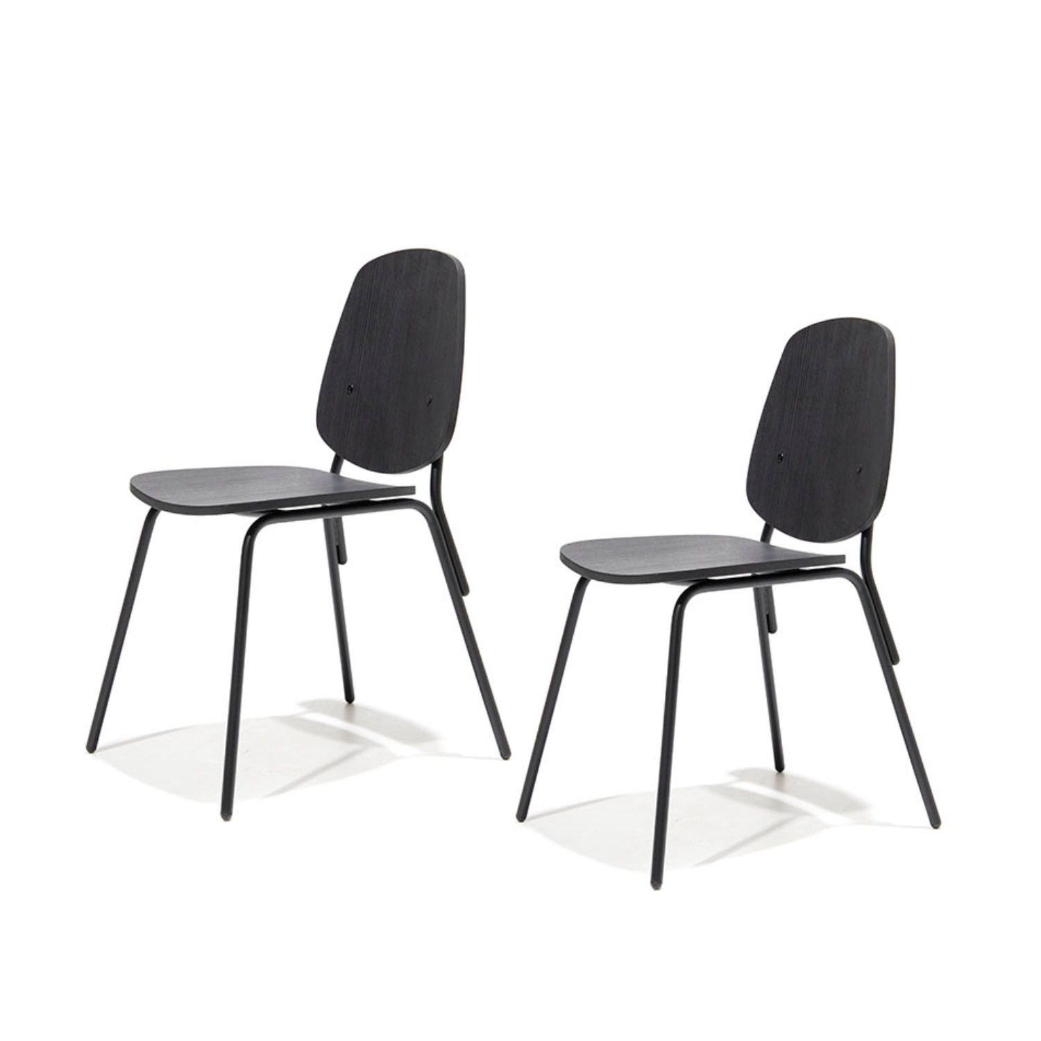 Set 2 Sillas Aula Black - Medular Diseño Sillas de interior