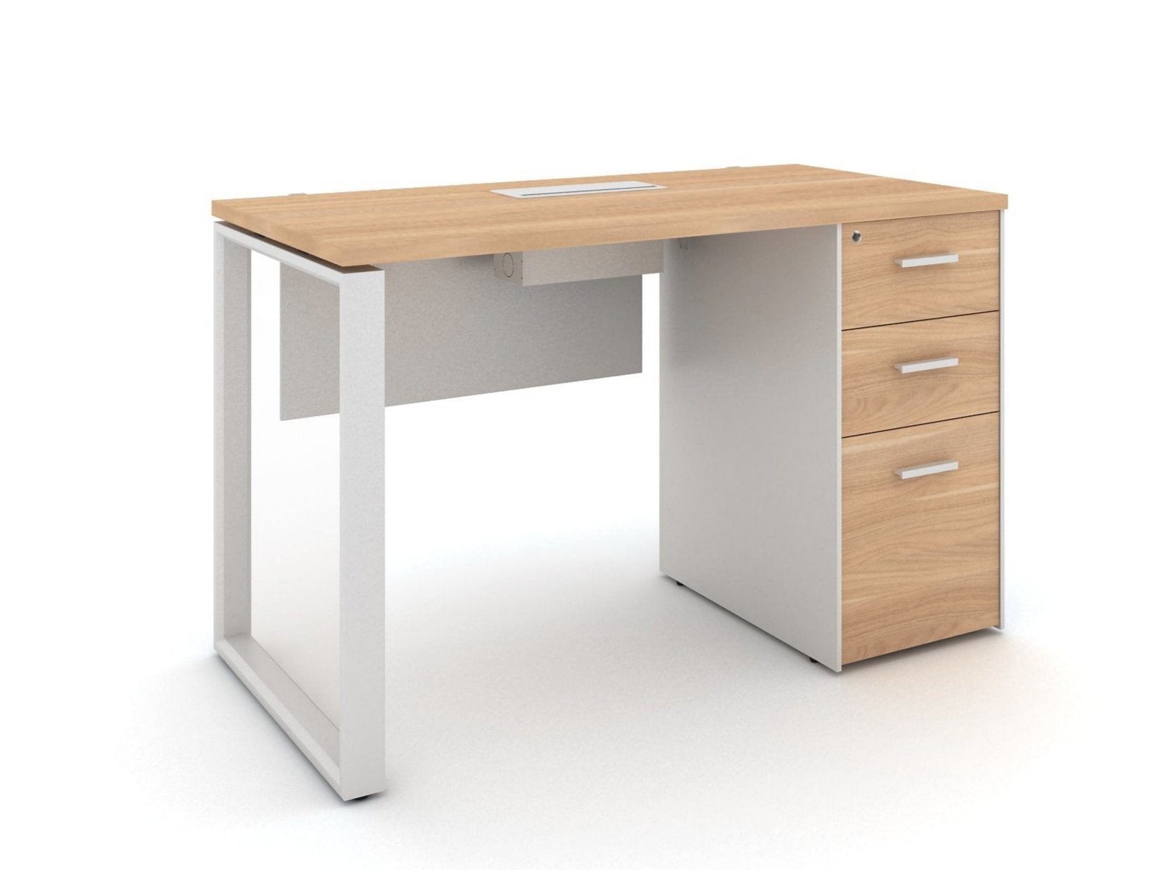 Escritorio oficina Simple 120x60 + Cajonera Roble