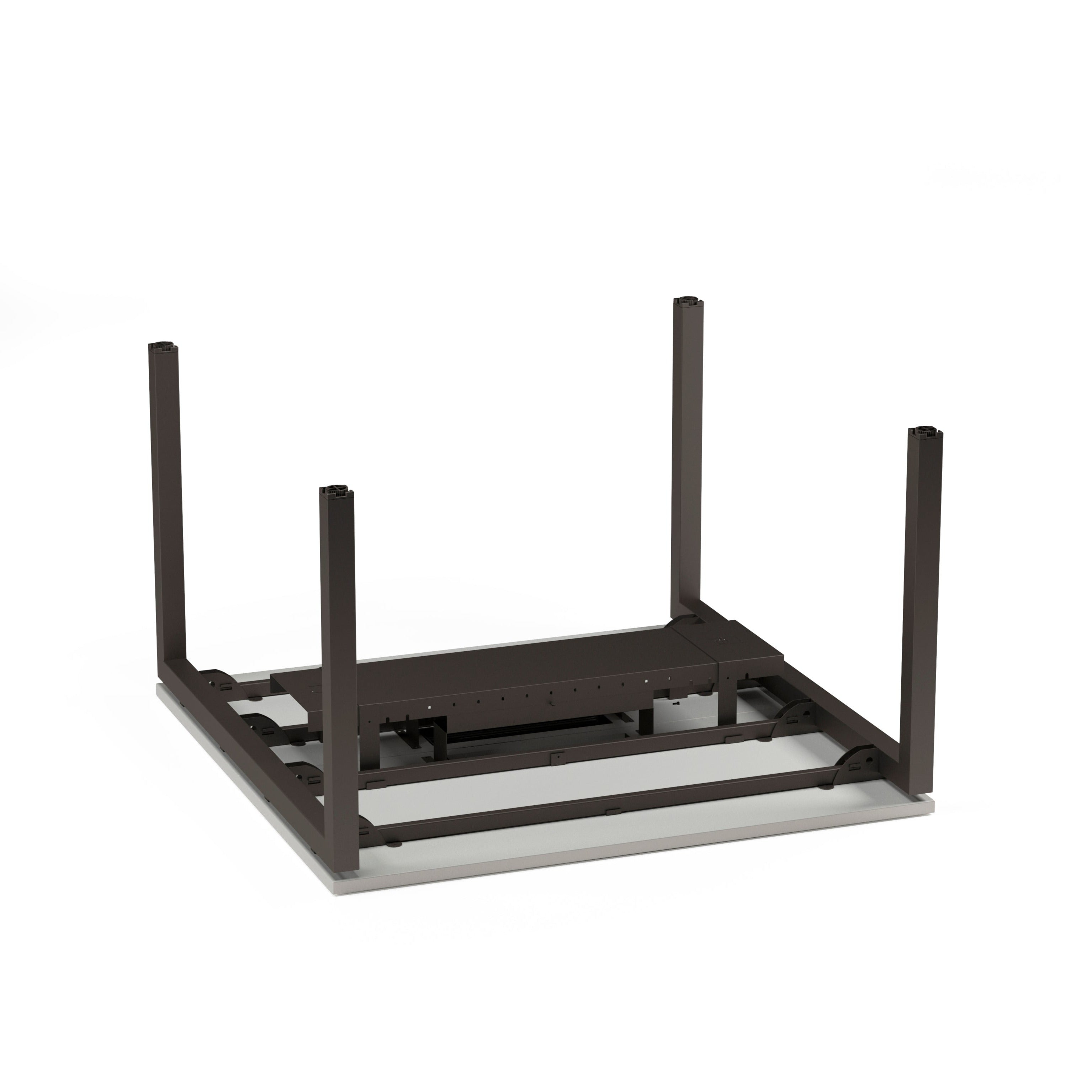 Escritorio Bench Enfrentado 2 Personas electrificable blanco/grafito - Medular Diseño Escritorios