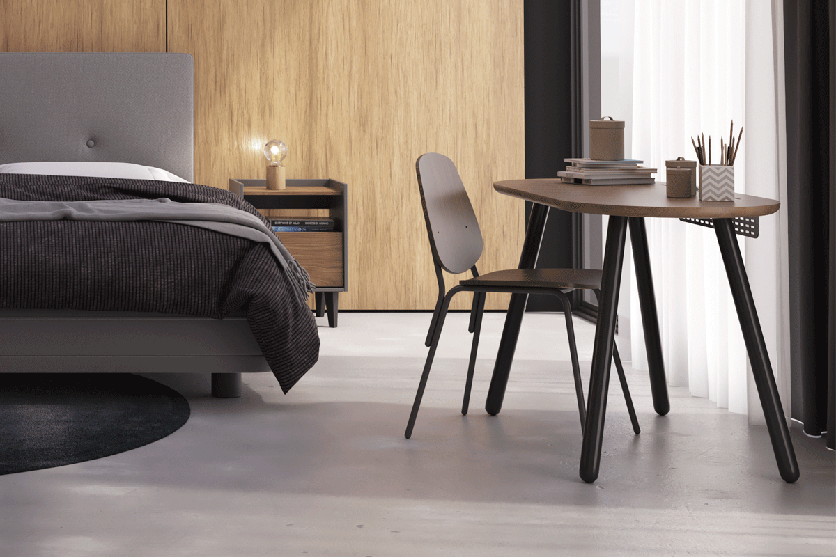 Escritorio Light Nogal - Medular Diseño Escritorios de hogar