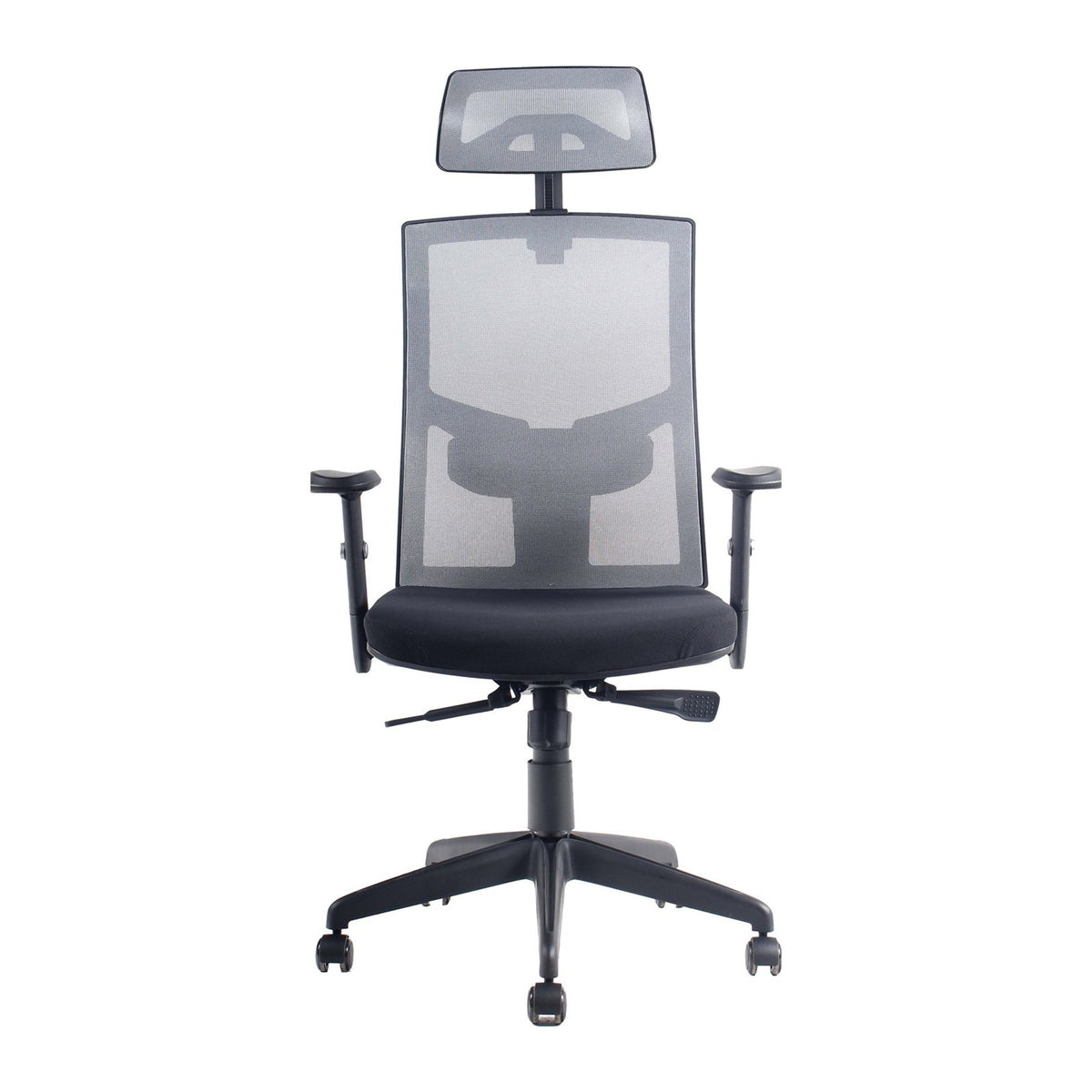 Silla oficina Focus con cabecera, vista frontal
