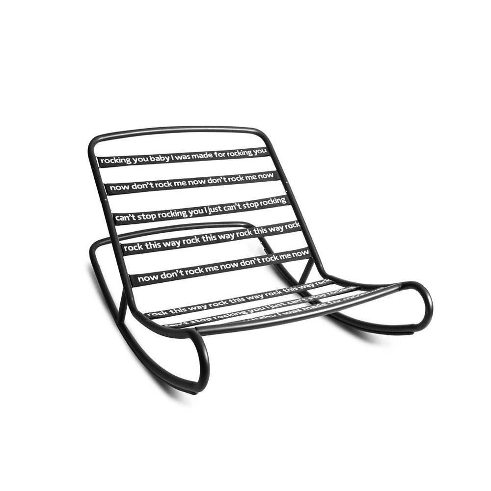 Mecedora Fatboy Rock 'n Roll negro - Medular Diseño Puff