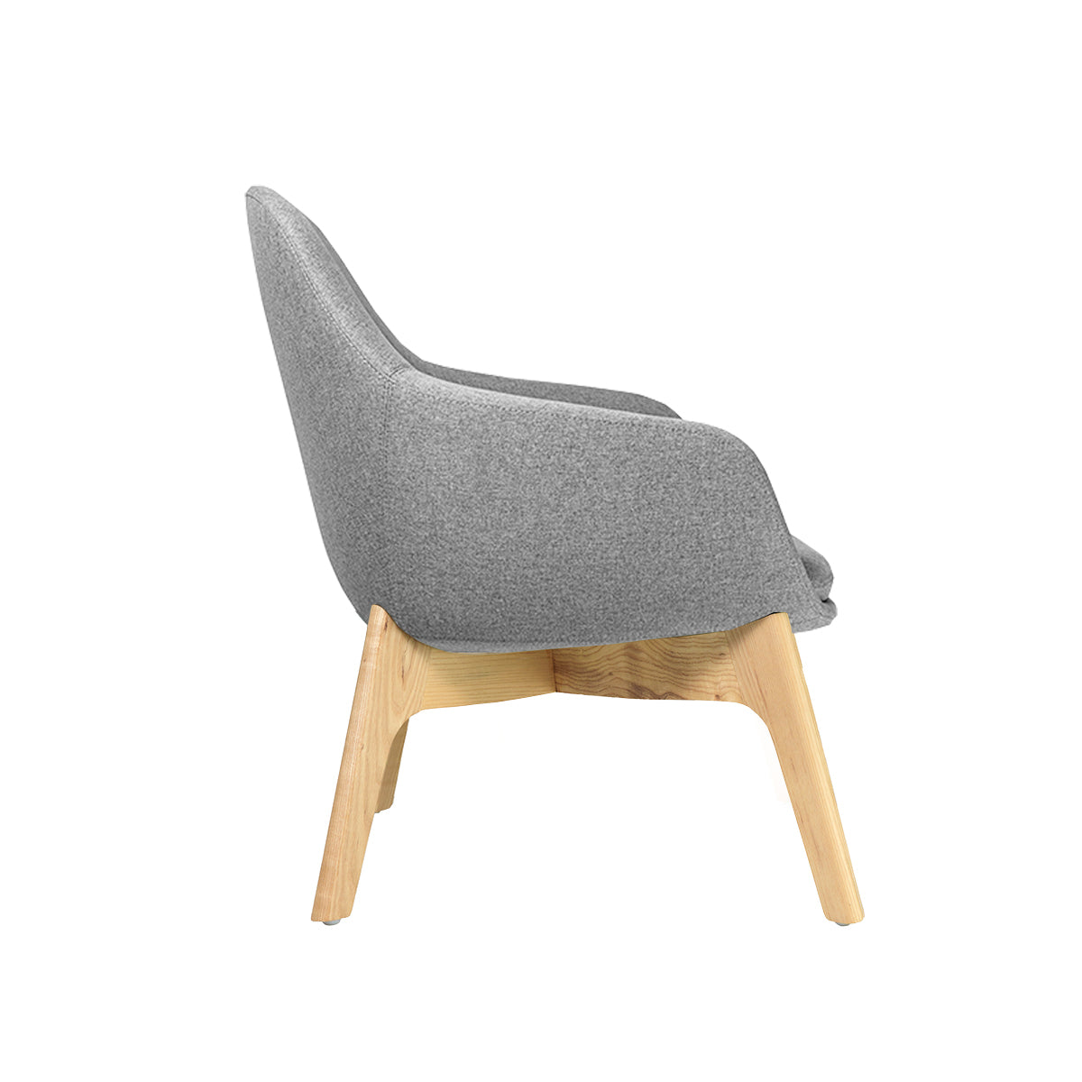Poltrona Granada Gris Patas Madera