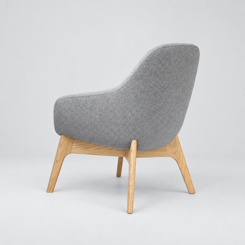 Poltrona Granada Gris Patas Madera