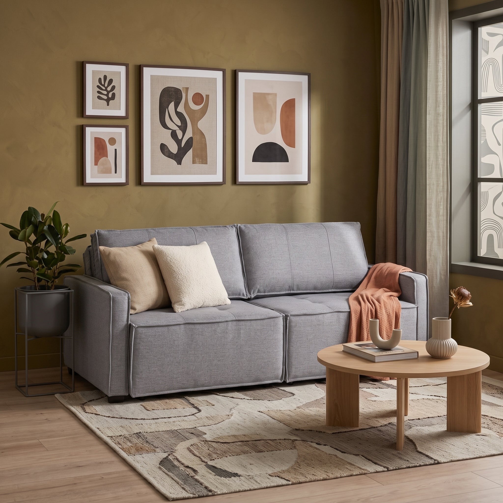 Sofá Cama Duomo Gris – Sofá Seccional Reclinable & Cama de Confort Superior