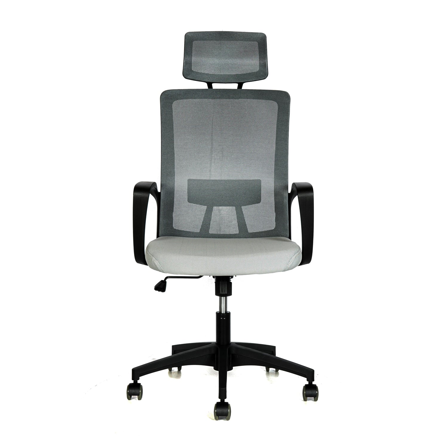 Silla oficina Happy Gris con Cabecero - Medular Diseño Sillas de Escritorio