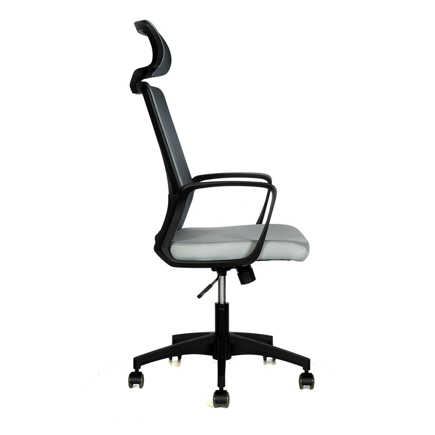 Silla oficina Happy Gris con Cabecero - Medular Diseño Sillas de Escritorio