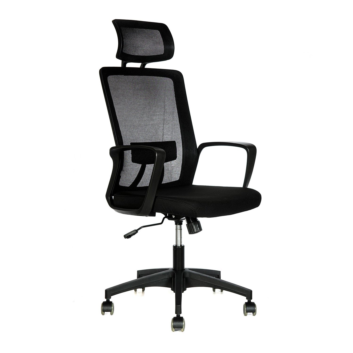 Silla oficina Happy Negra con Cabecero - Medular Diseño Sillas de Escritorio