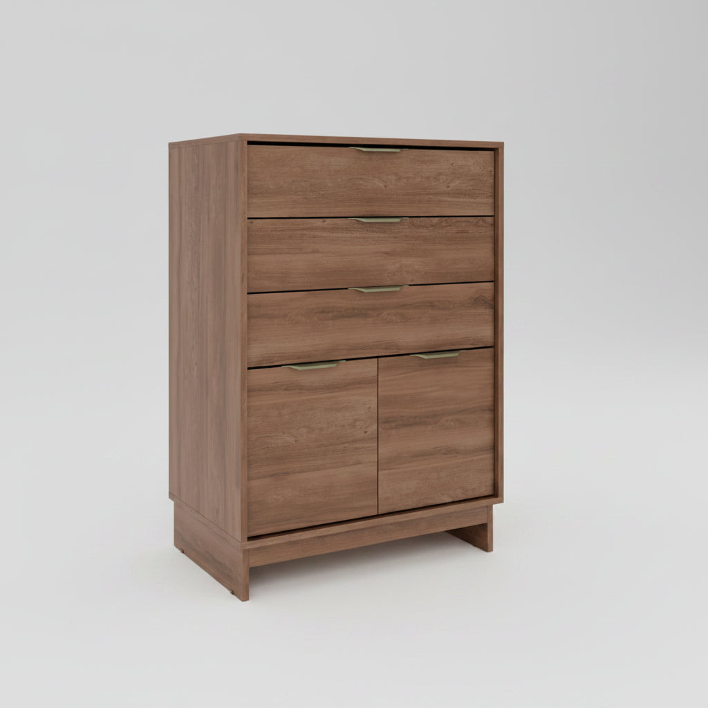 Cómoda Leblon Castaño – Cajonera Alta de 3 Cajones