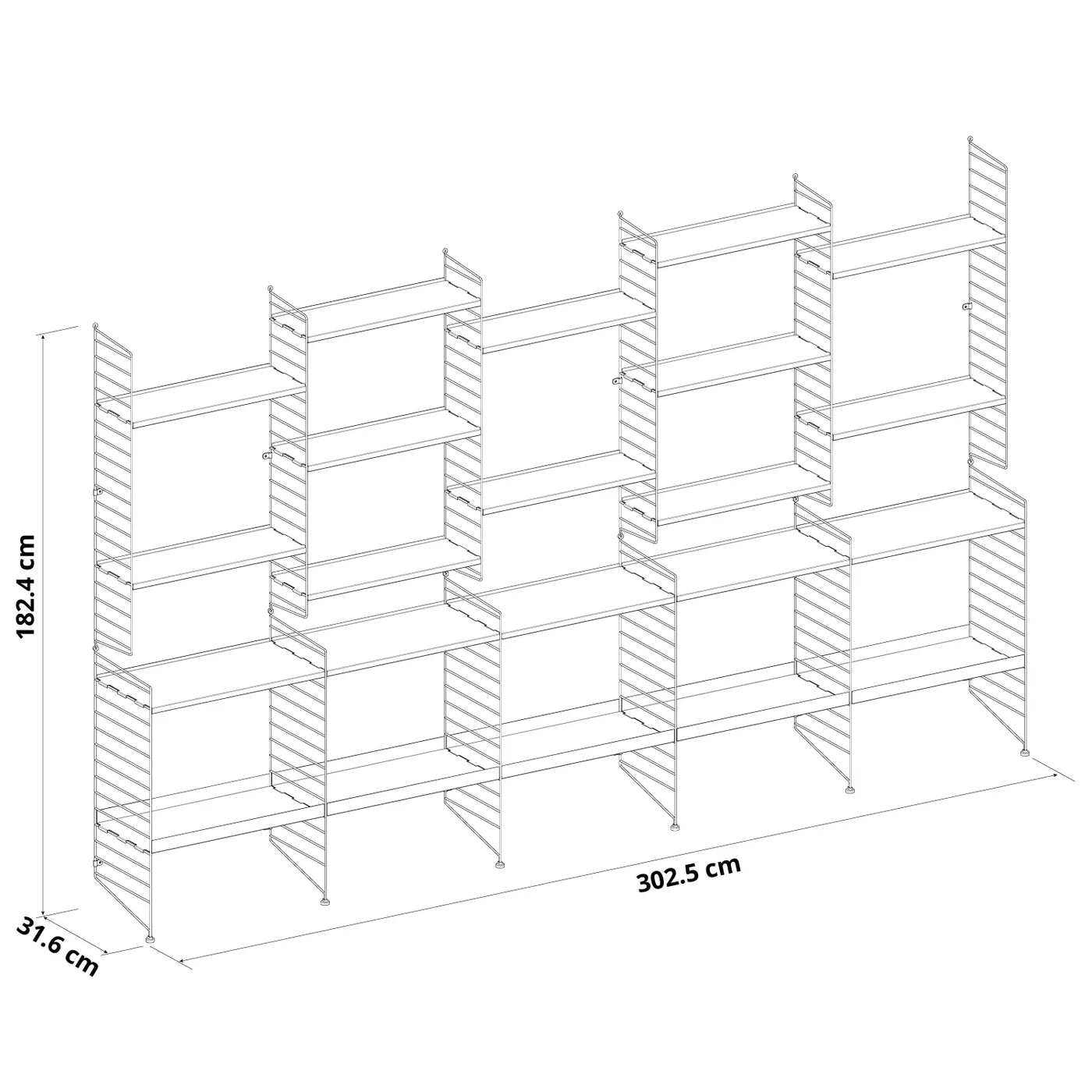 Repisa Vintage Mas Multi BLanco - Medular Diseño Repisa