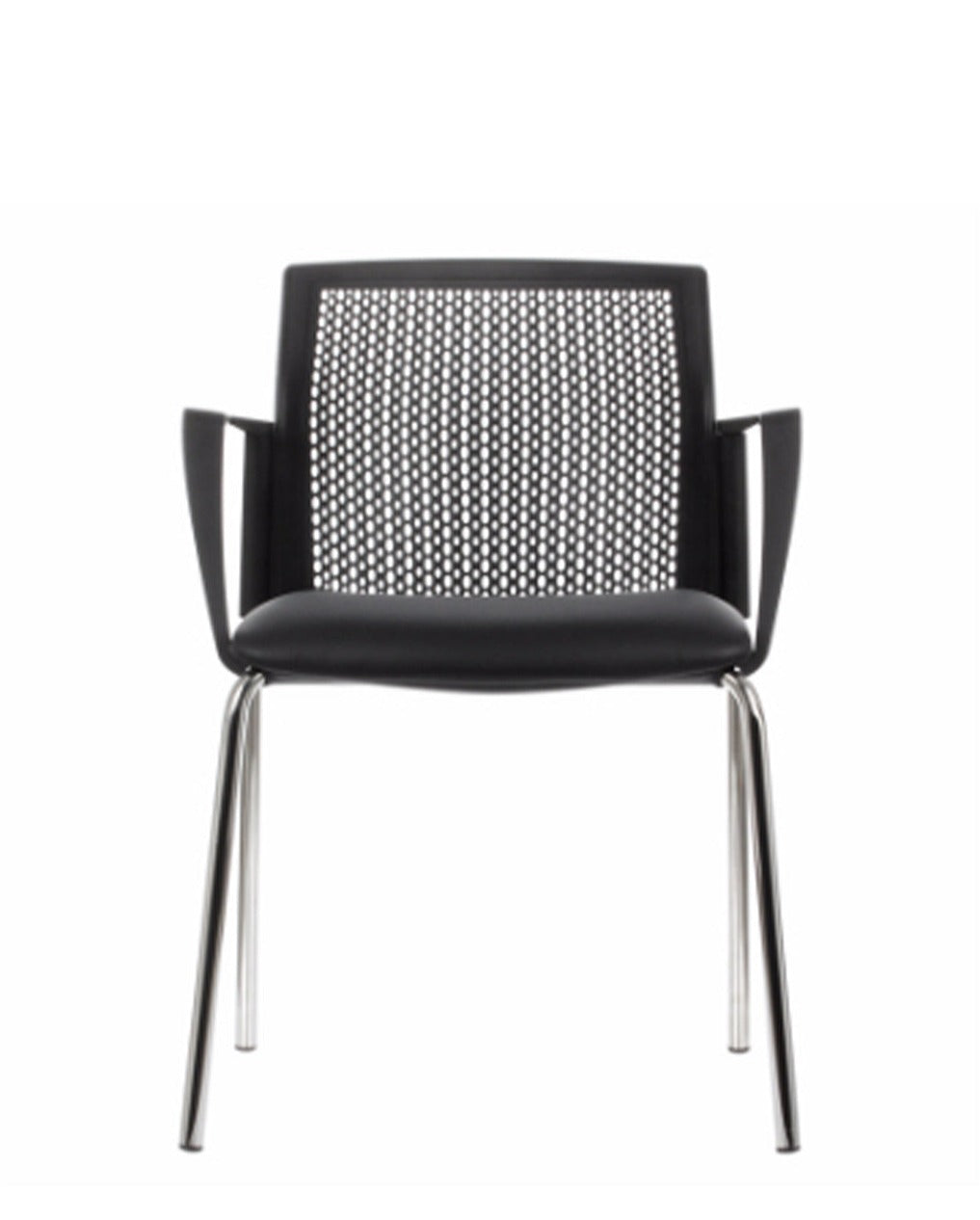 Silla visita Logan Respaldo PP Negro - Medular Diseño Sillas de Escritorio