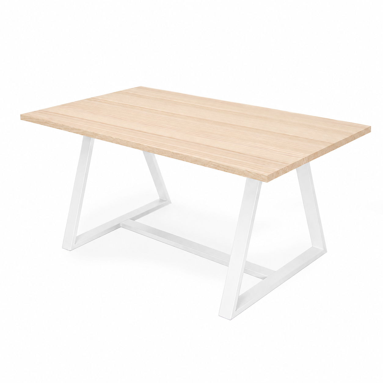 Mesa de Comedor Pablo Natural 6P Base Blanca