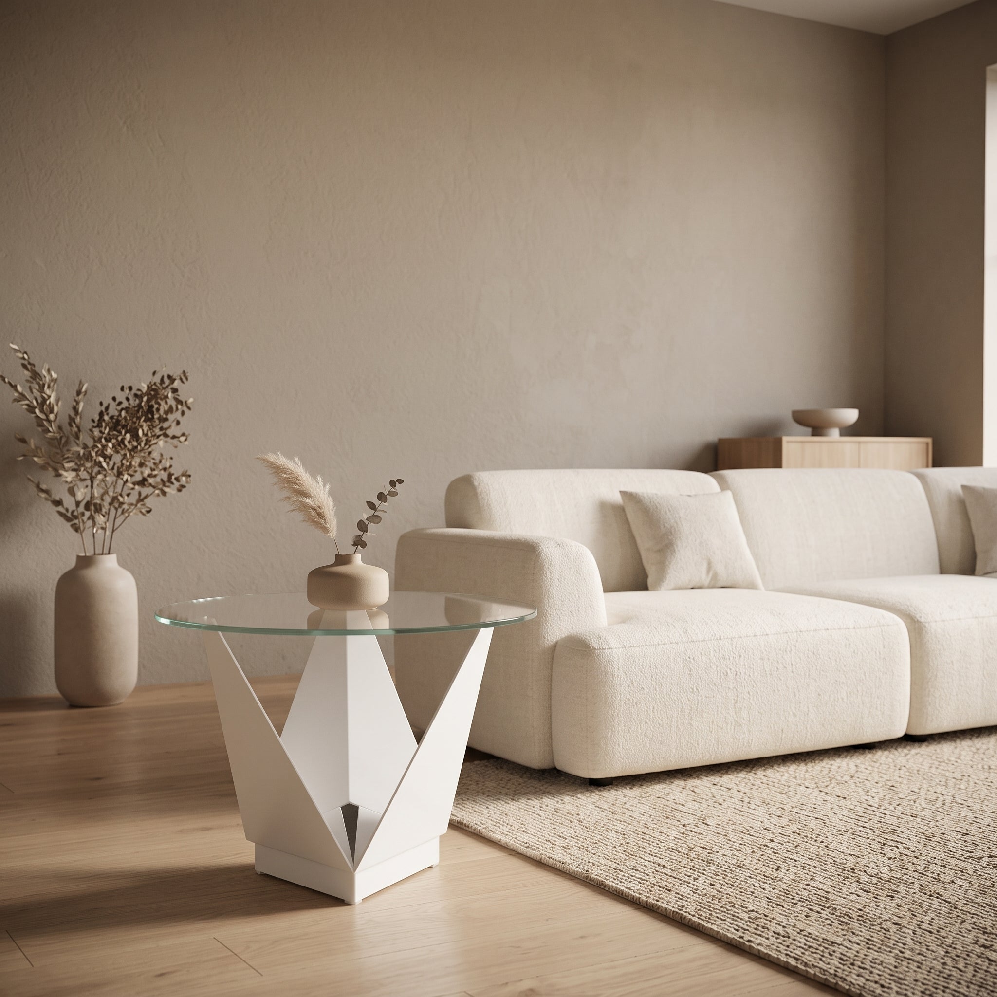 Mesa Tuca Circular Grande Blanca