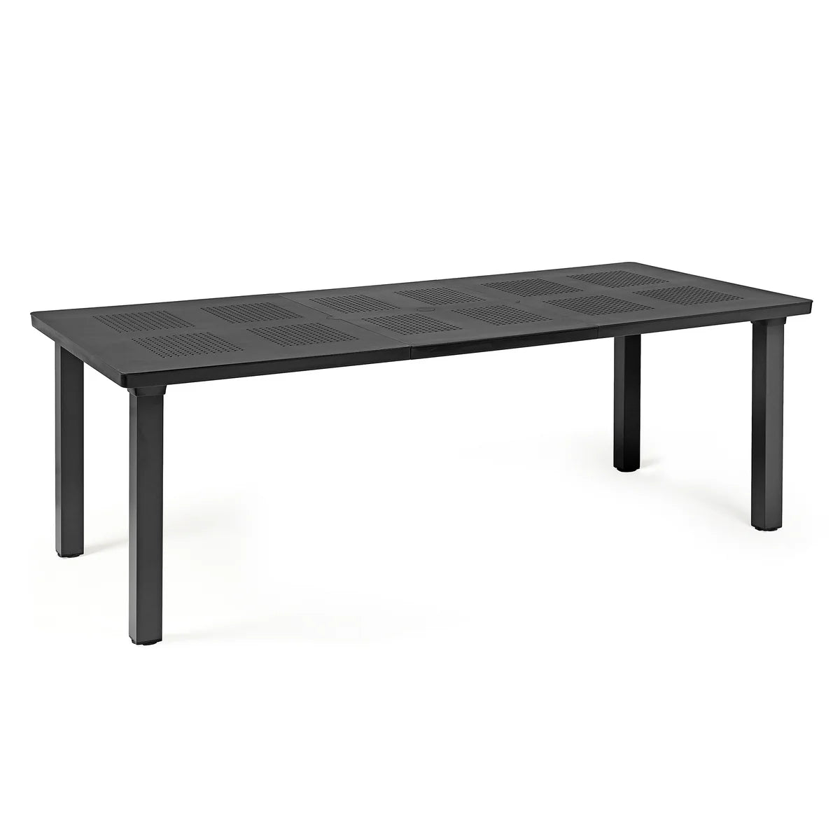 Mesa de Terraza Extensible Levante Nardi 160/220 cm – Mesa Exterior de Polipropileno & Aluminio Antracita (Made in Italy)