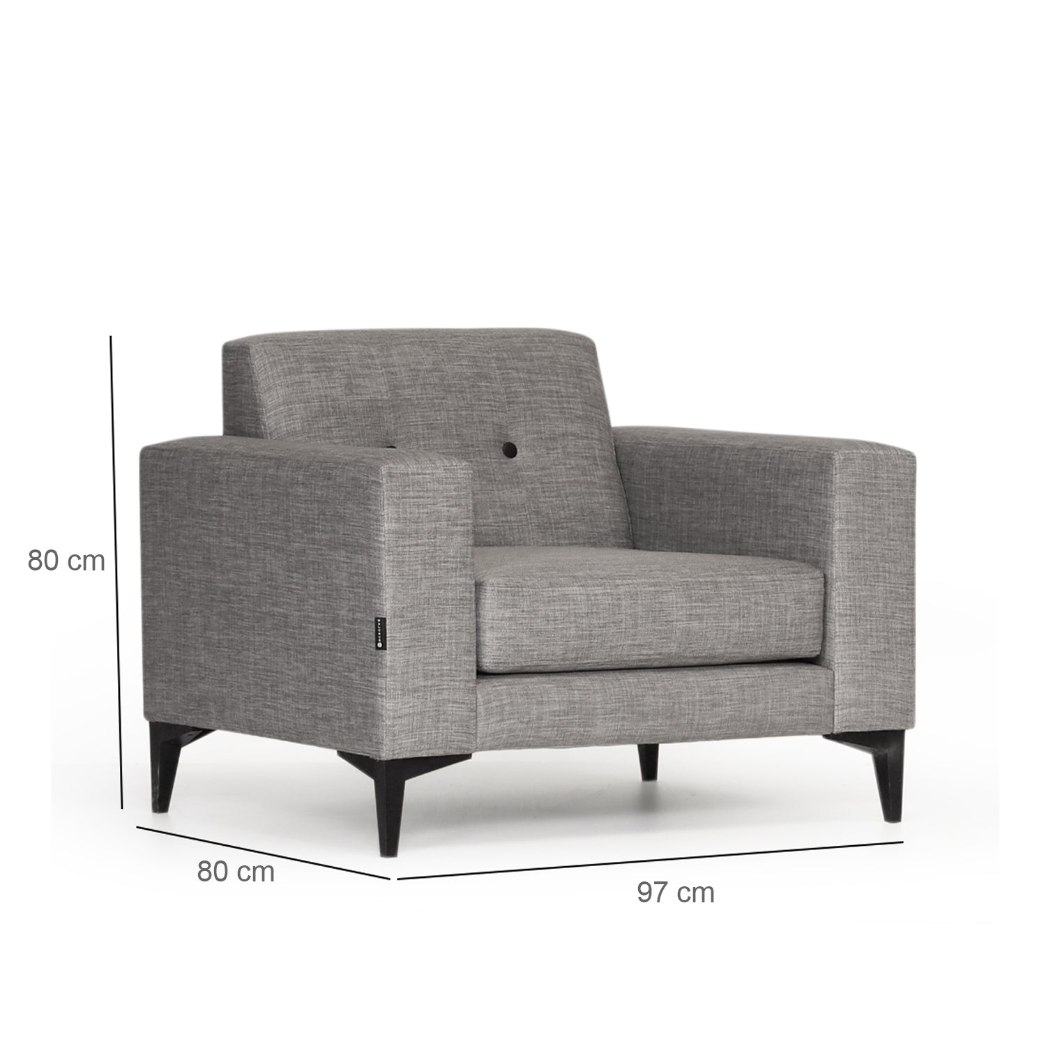 Poltrona Luk Tucumán Gris - Medular Diseño Poltronas