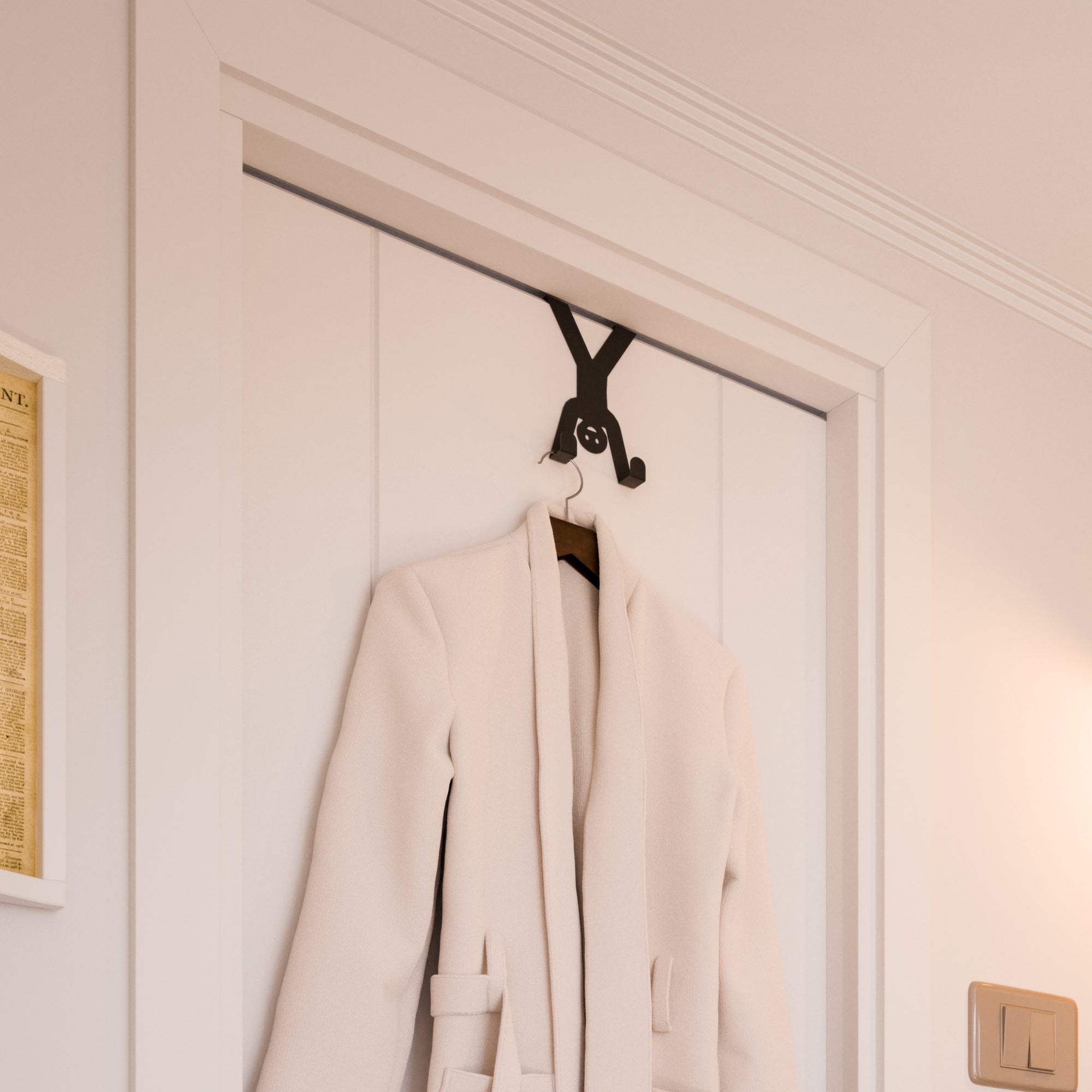 PERCHA PUERTA H NEGRA - Medular Diseño Repisa