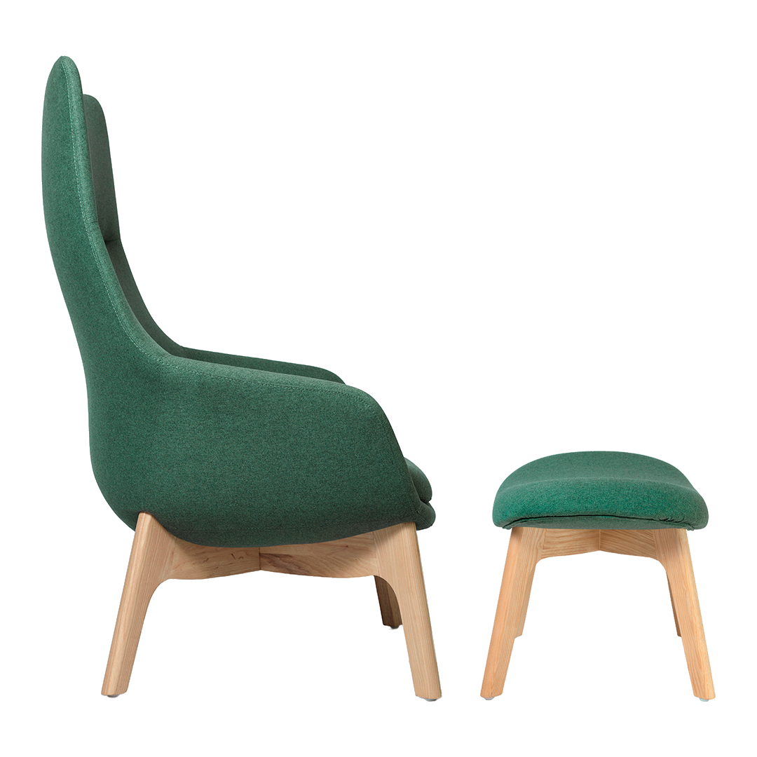 Poltrona Soft Seating Praga Verde - Medular Diseño Poltronas