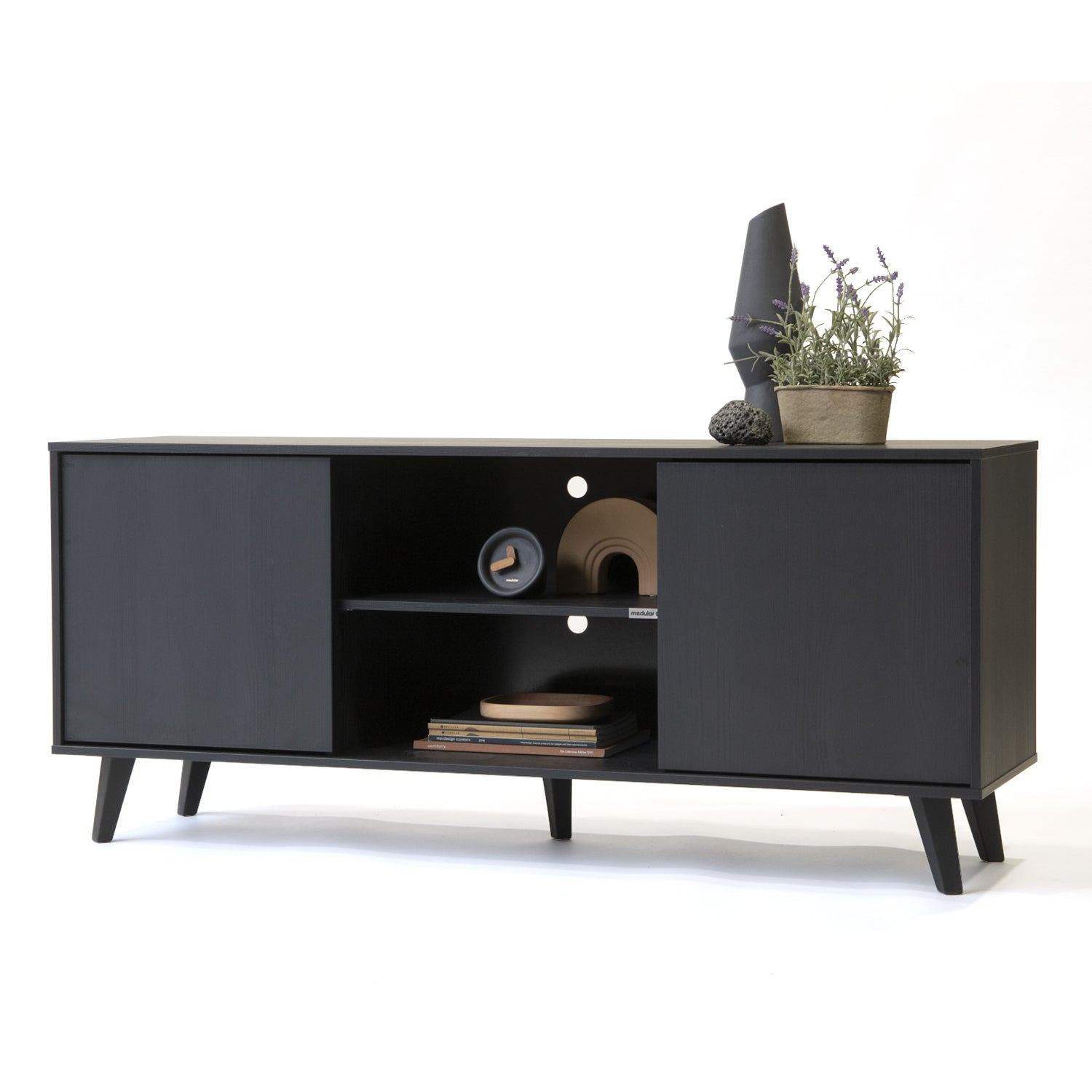 Rack Alto Atacama Black - Medular Diseño Rack