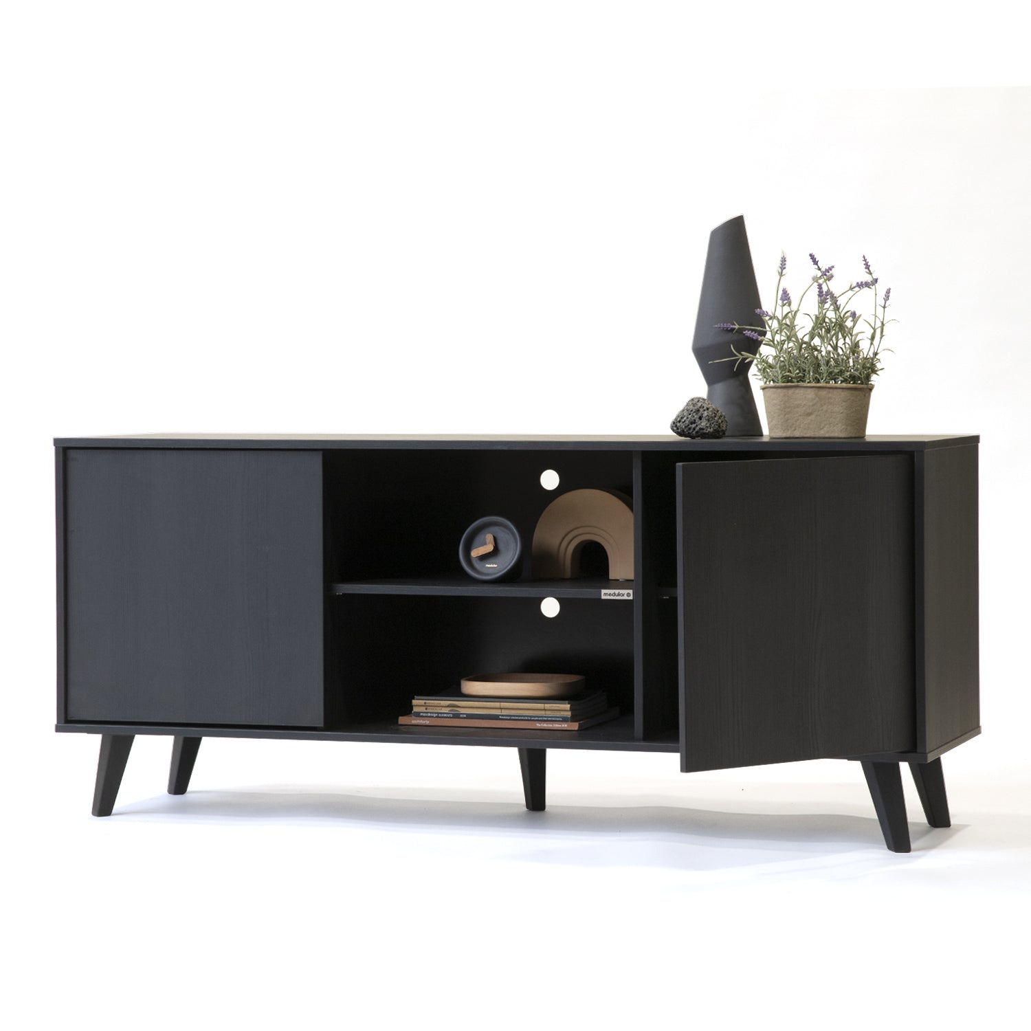 Rack Alto Atacama Black - Medular Diseño Rack