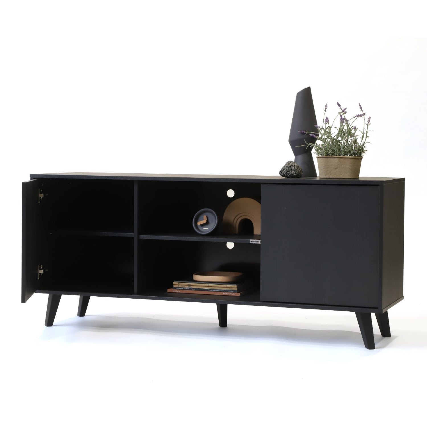 Rack Alto Atacama Black - Medular Diseño Rack