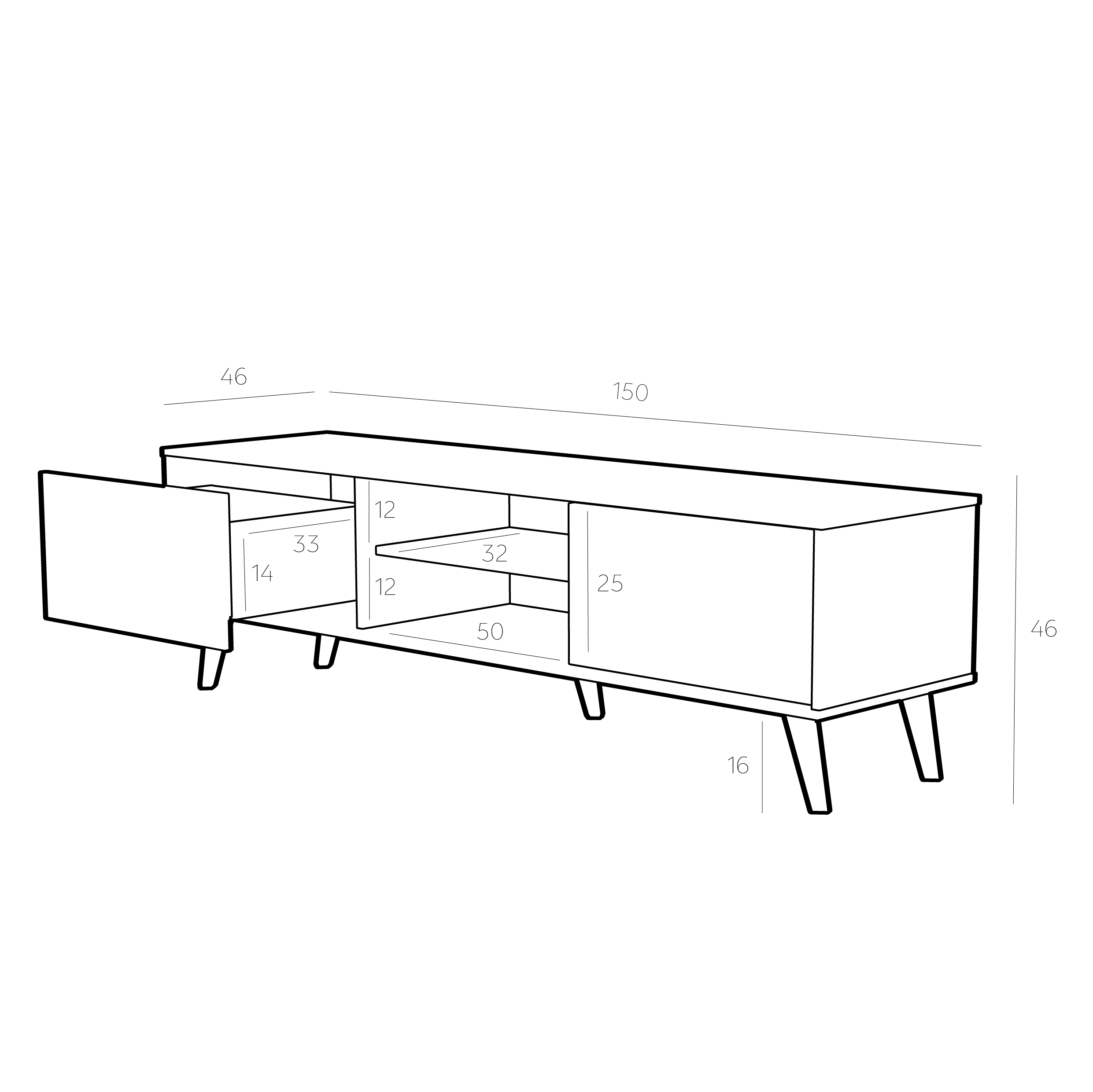 Rack Bajo Atacama Black