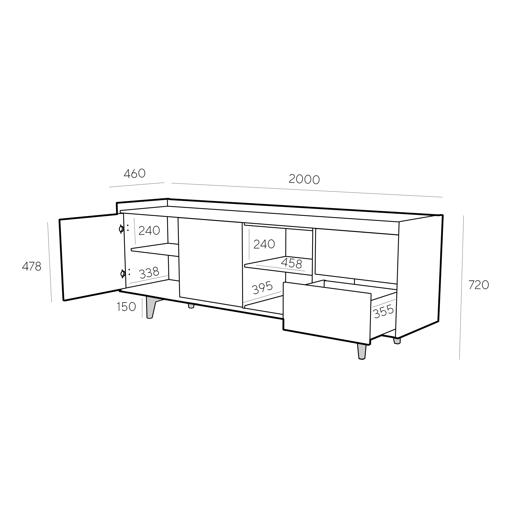 Rack Studio Gris Bruma - Medular Diseño Rack