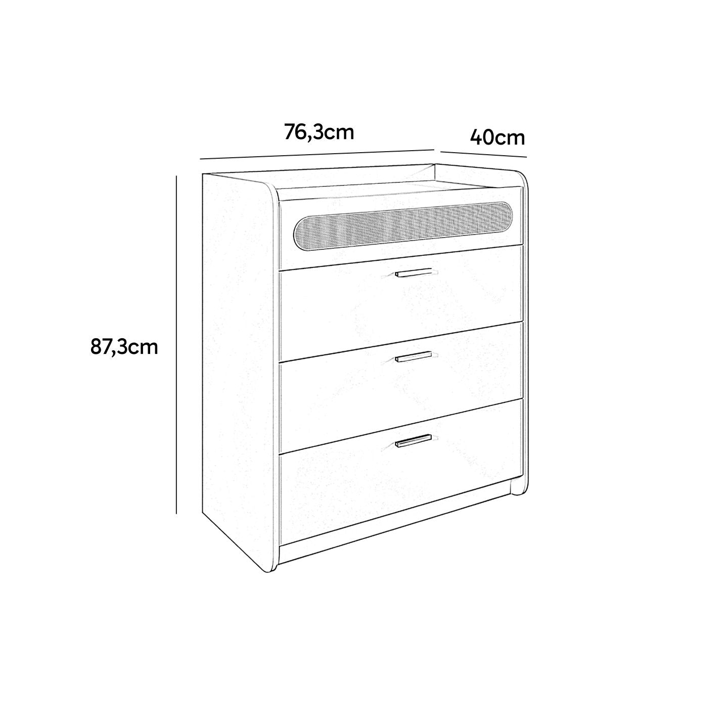 Cómoda Domo Gris Grafito