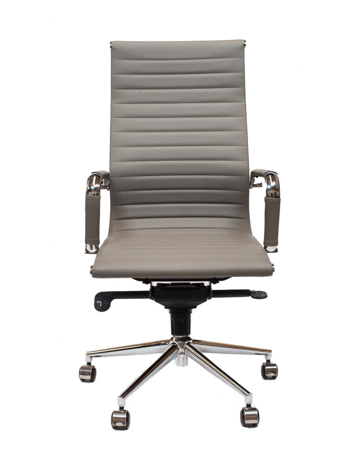 Silla oficina Bishop Alta Gris Claro - Medular Diseño Sillas de Escritorio