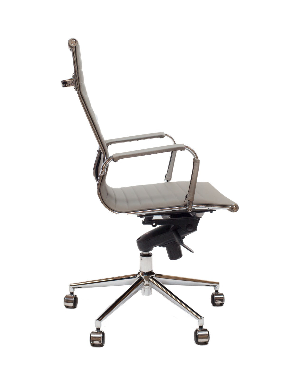 Silla oficina Bishop Alta Gris Claro - Medular Diseño Sillas de Escritorio