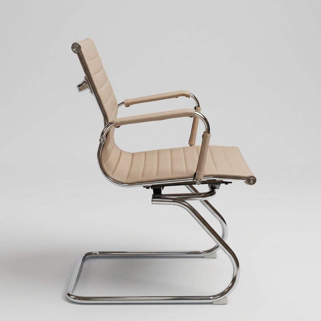 Silla visita Bishop Fija Beige - Medular Diseño Sillas de Escritorio
