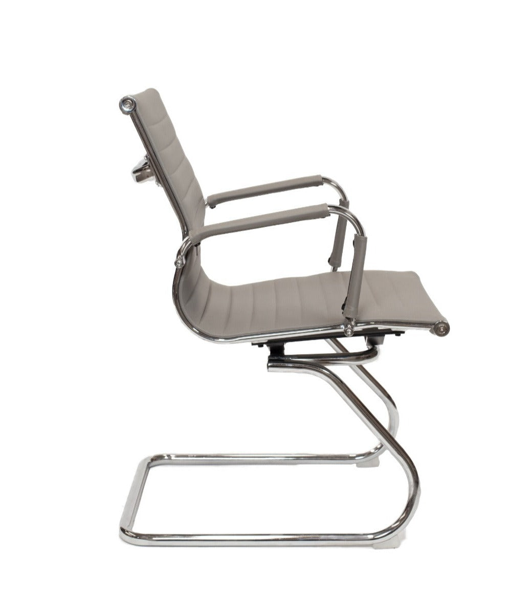 Silla visita Bishop Fija Gris Claro - Medular Diseño Sillas de Escritorio