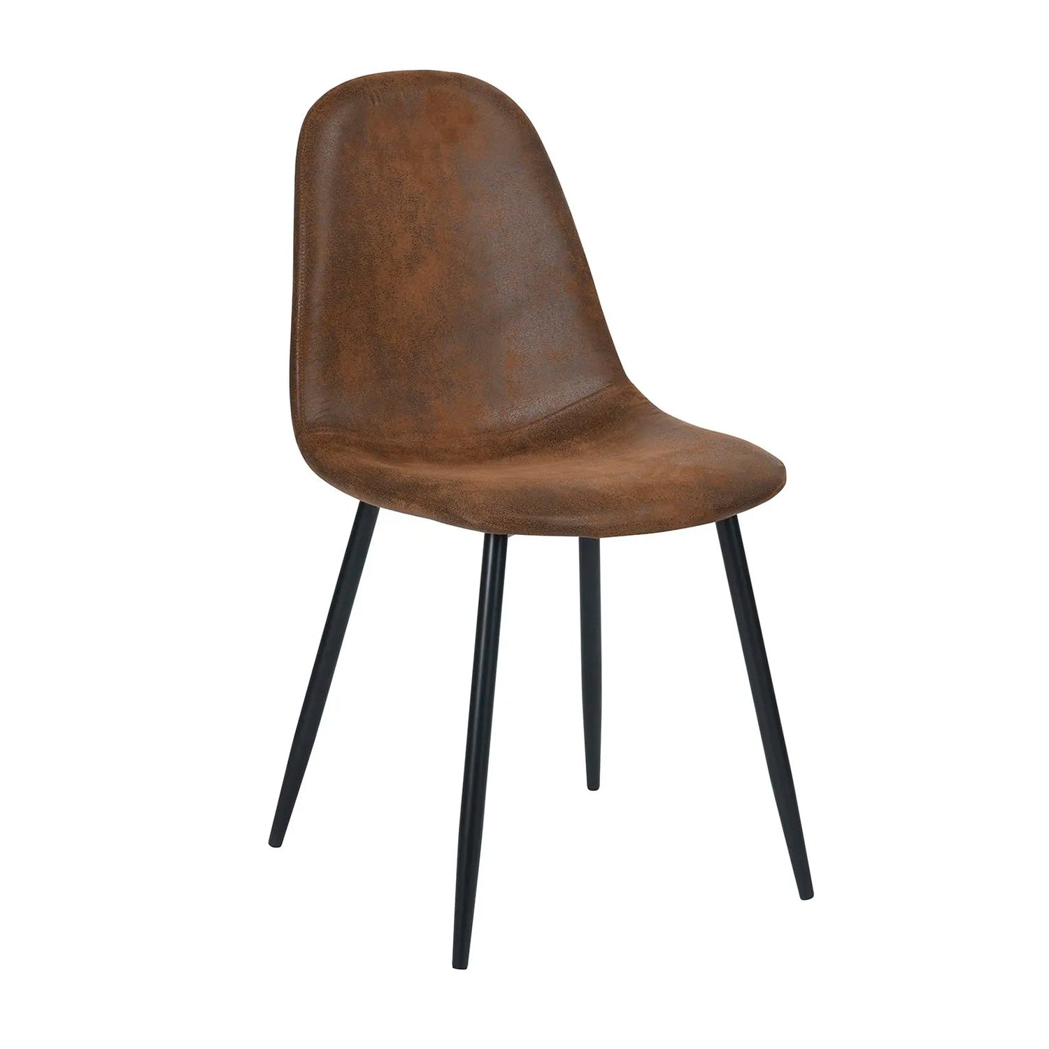 Silla Luxor Ecocuero Café Oscuro