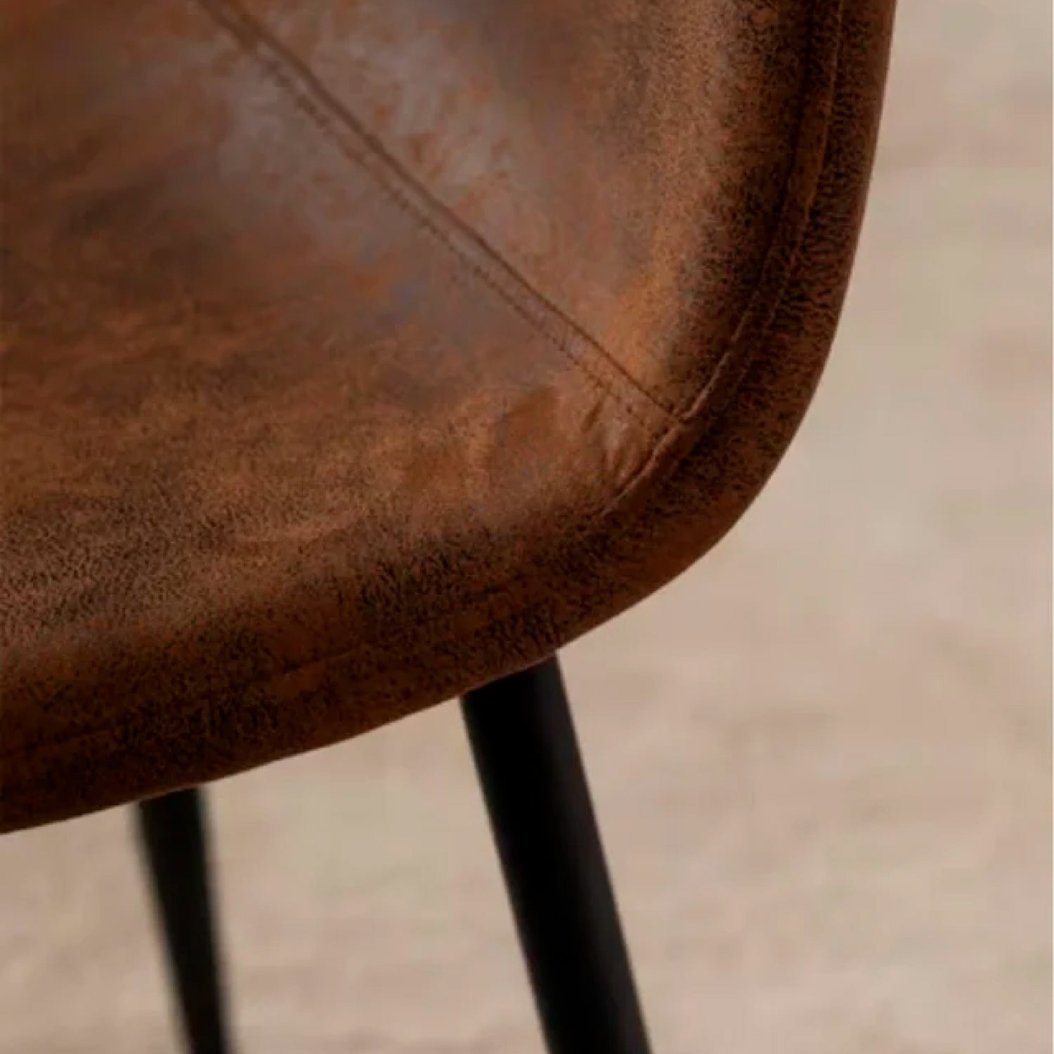 Silla Luxor Ecocuero Café Oscuro