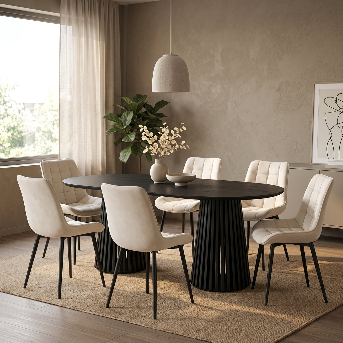 Mesa de Comedor Palisade 6 personas Black