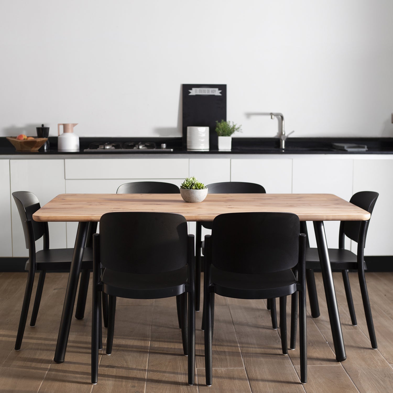 Mesa de Comedor Aula Lenga 6P - Medular Diseño Mesas de Comedor