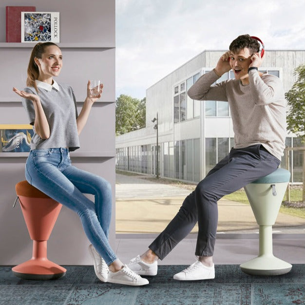 Taburete oficina Chessy Coral - Medular Diseño Sillas de Escritorio