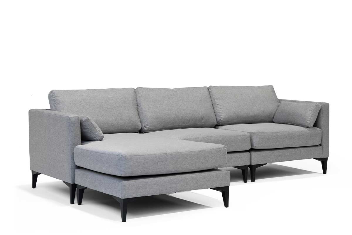 Sofá Seccional Milano Gris - Medular Diseño Sofás