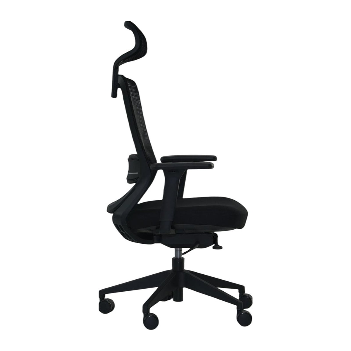 Silla oficina Tilo con cabecera, vista lateral