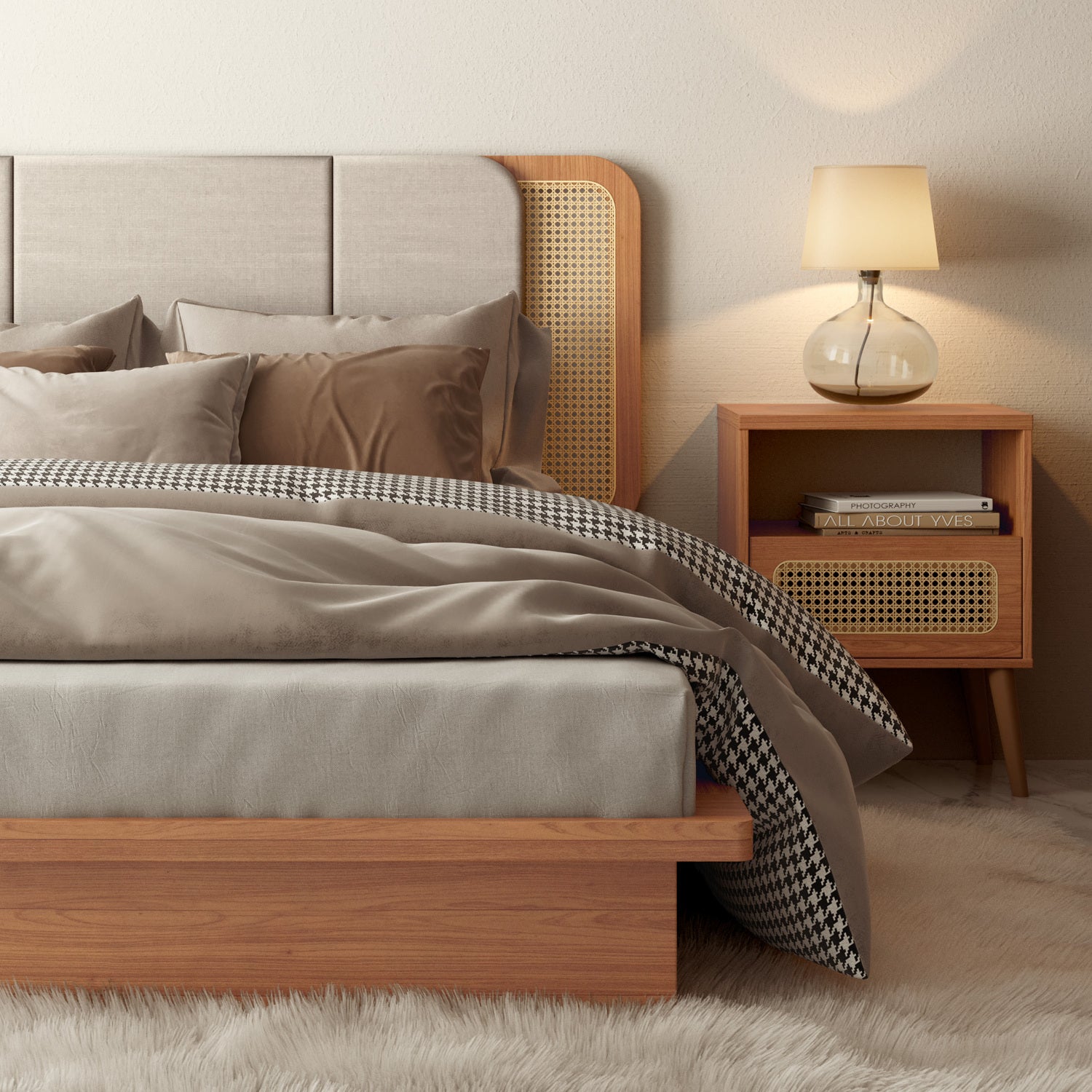 Juego Respaldo + 2 veladores Nature - Medular Diseño Juegos de Dormitorio