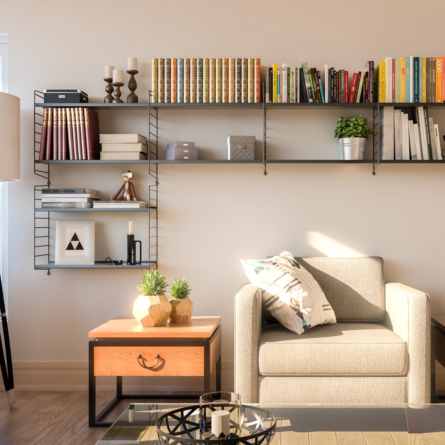 Kit Repisa Vintage Multi Negro - Medular Diseño Repisa