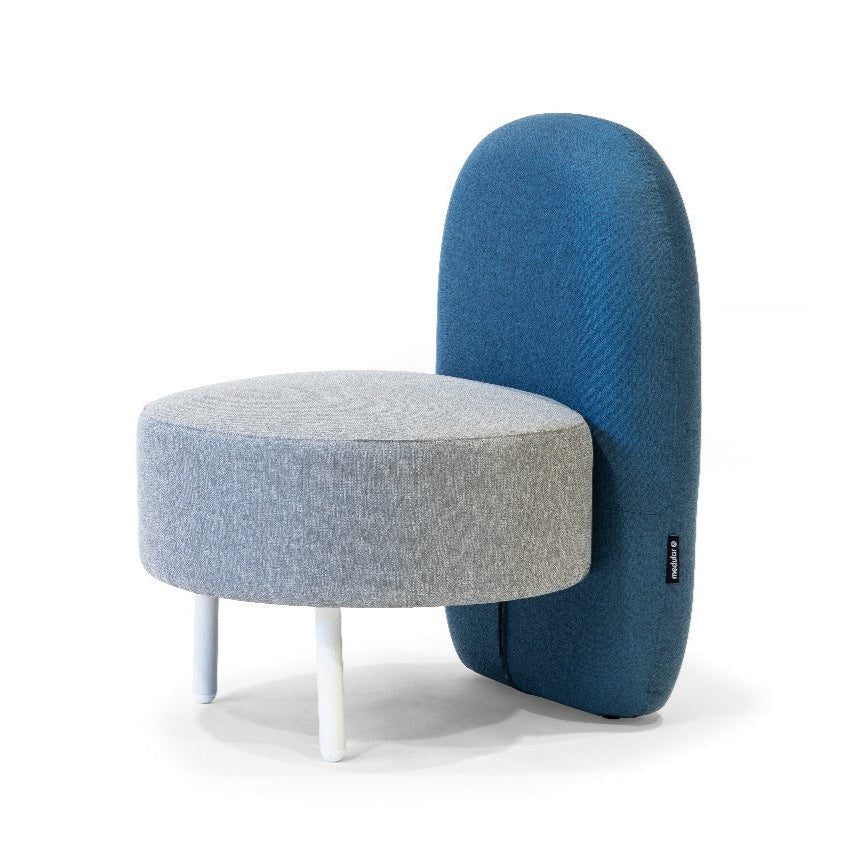 Poltrona Soft Seating Zen gris/azul