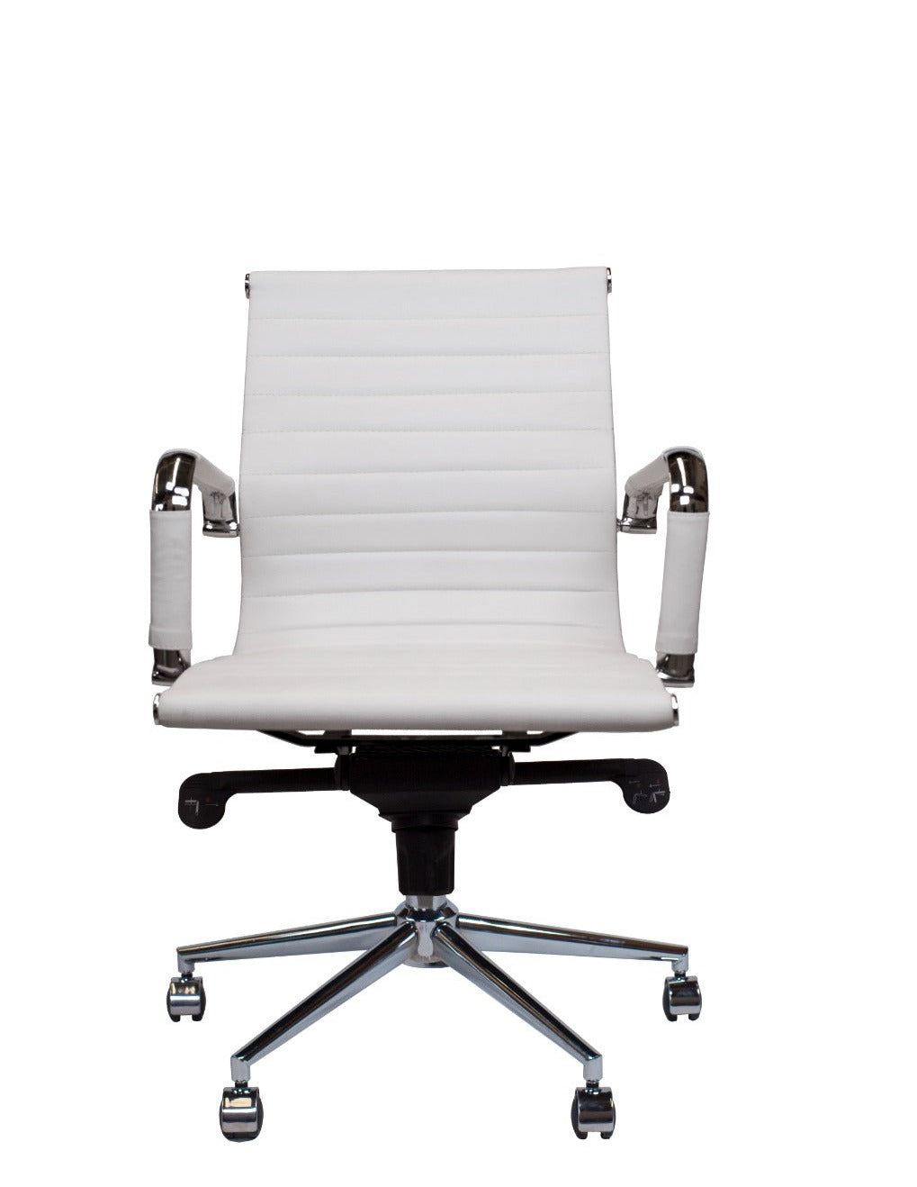 Silla oficina Bishop baja blanca - Medular Diseño Sillas de Escritorio