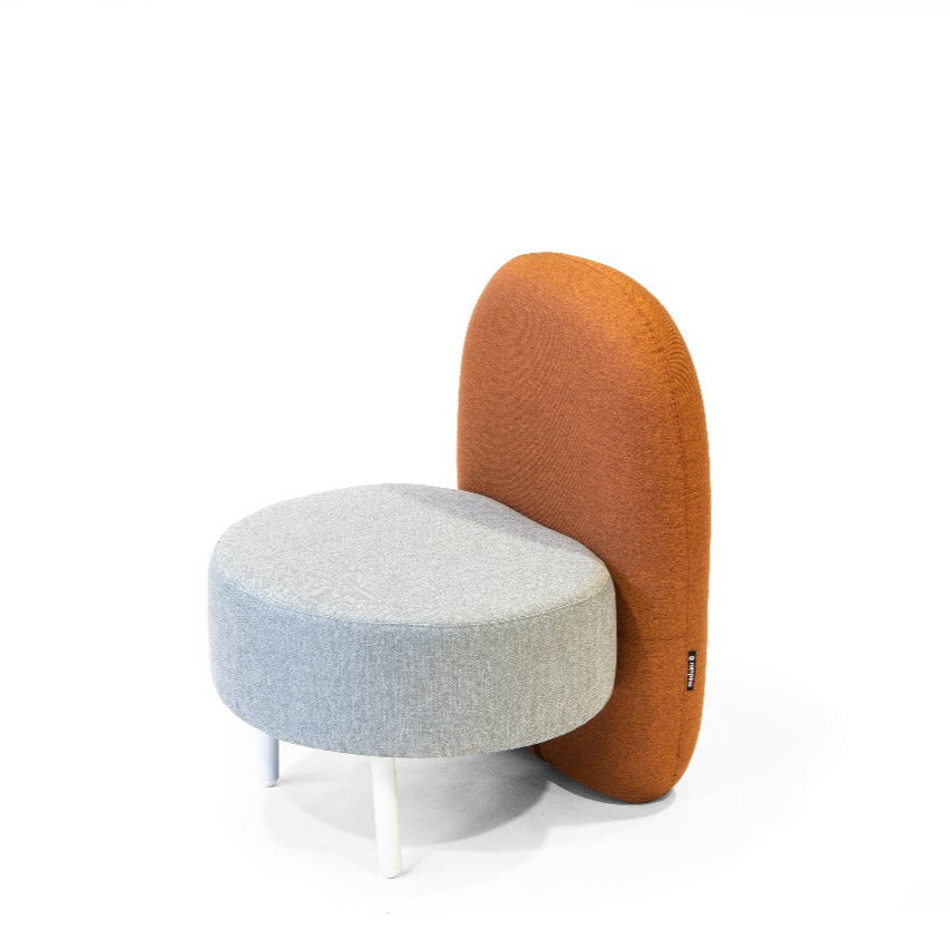 Poltrona Soft Seating Zen gris/terracota
