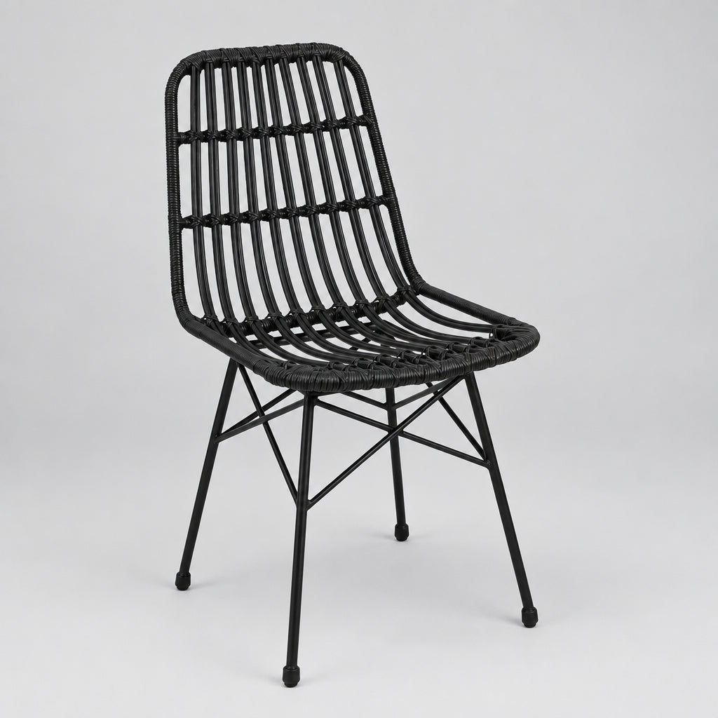 Silla Vika Ratan Black