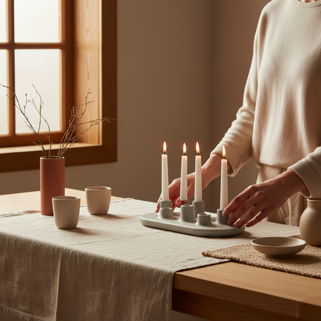 Candelabro Tatio Gris Claro - Ferm Living