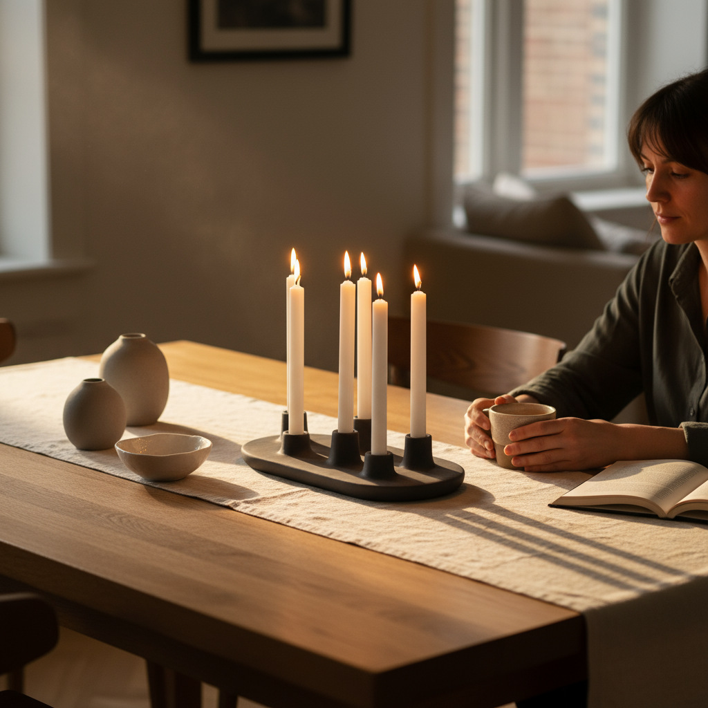 Candelabro Tatio Gris Oscuro - Bolia