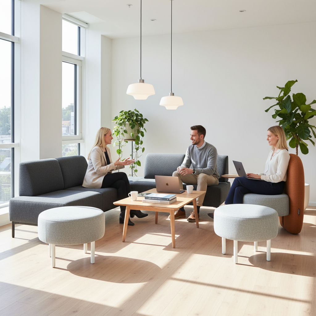 Poltrona Soft Seating Zen gris/terracota