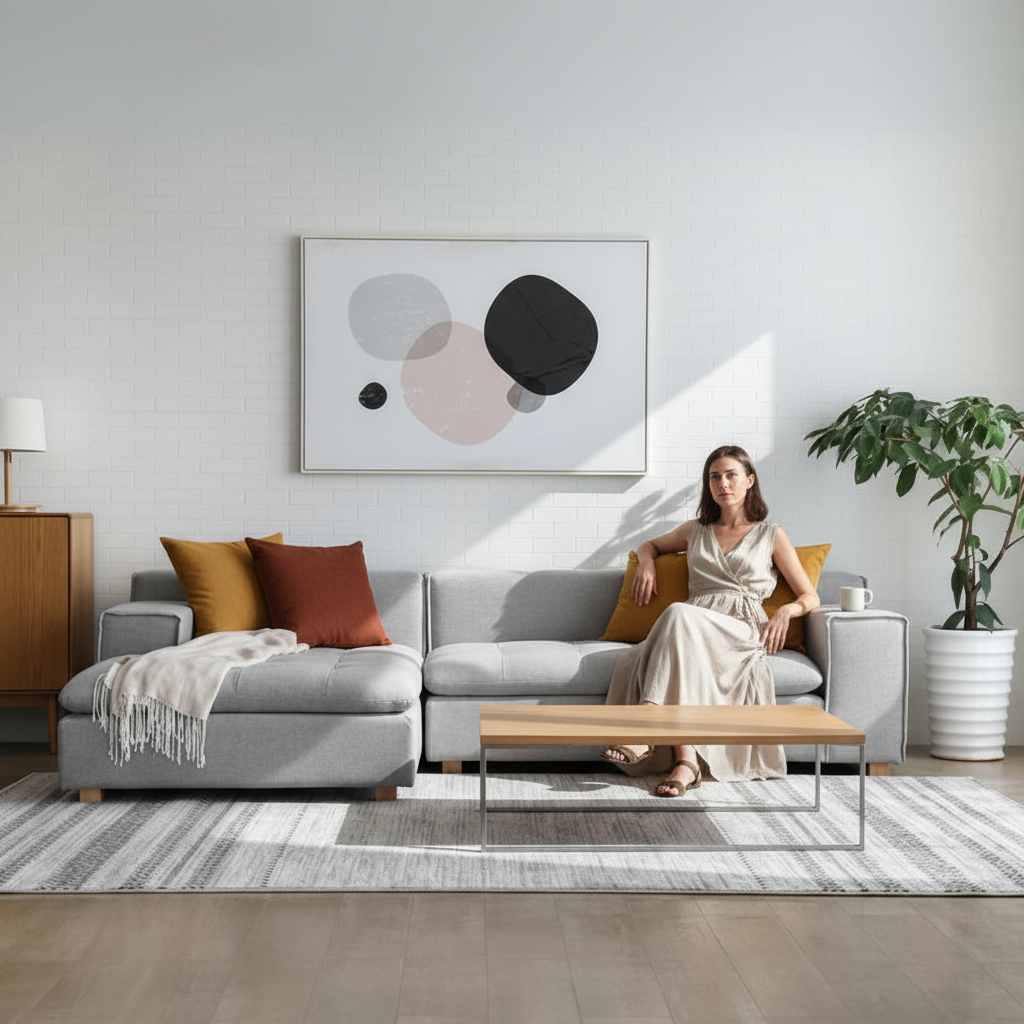 Sofá Forma Seccional Izquierdo Acero